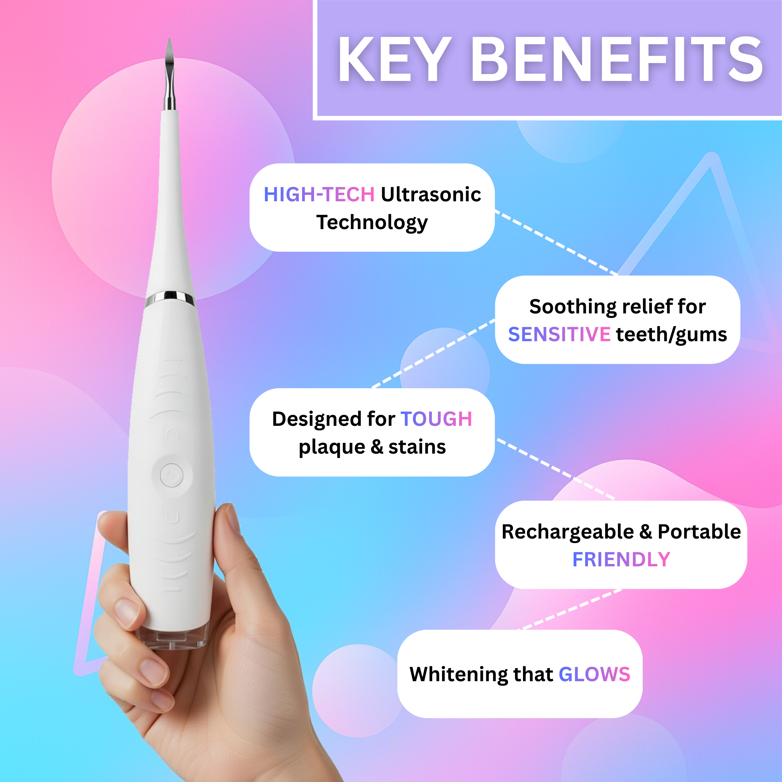 OralGlow Ultrasonic Teeth Cleaner